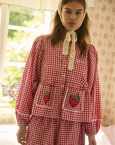 Sissel Edelbo - Bobbie Top - Red Checks